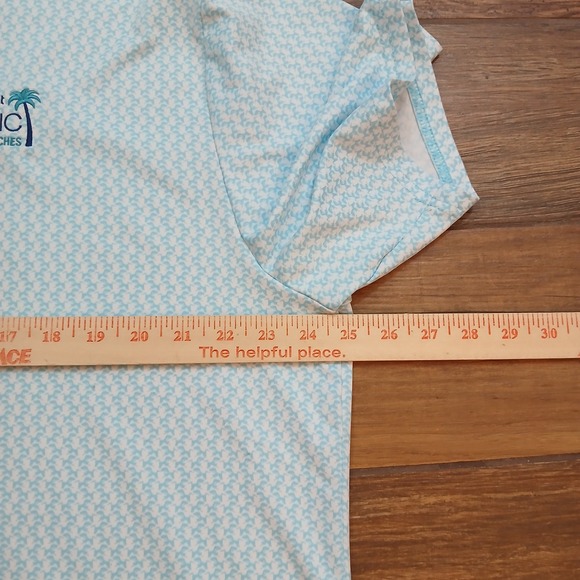 Under Armour Polo Mens 2XL XXL Blue AOP Golf Cognizant Classic Palm Beaches Flex - Picture 6 of 11